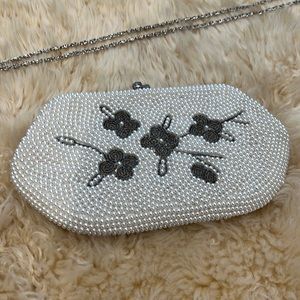 Evening clutch with matching wallet